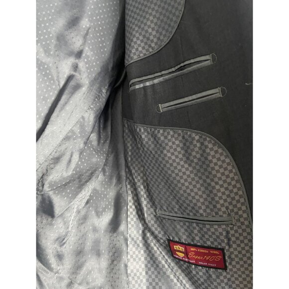 Mantoni Mens Gray 100% Virgin Wool Suit Jacket Blazer Italy Super 140s Size 44 - Picture 5 of 14